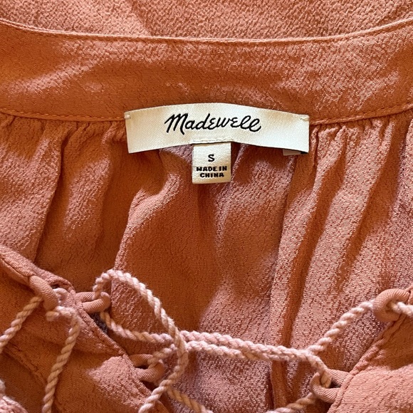 Madewell Lace Up Peasant Top - Picture 7 of 9